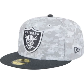 Boné 59FIFTY Fitted Las Vegas Raiders NFL Salute To Service 2024-25