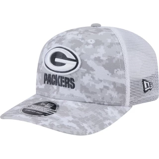 Boné 9SEVENTY Trucker Stretch Snap Green Bay Packers NFL Salute To Service 2024-25