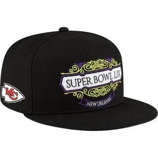 Boné 9FIFTY Split Panel Super Bowl LIX Tarmac Kansas City Chiefs