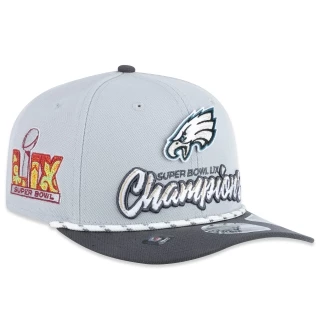 Boné 9SEVENTY Stretch-Snap Philadelphia Eagles Super Bowl LIX Champions Locker Room