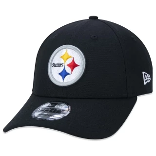 Boné 9FORTY Snapback NFL Pittsburgh Steelers Aba Curva Preto