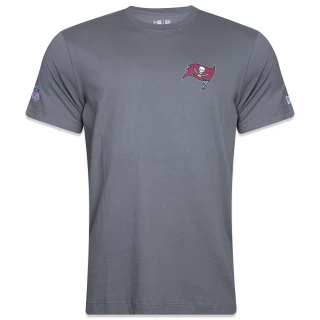 Camiseta Regular NFL Tampa Bay Buccaneers Core Manga Curta Cinza