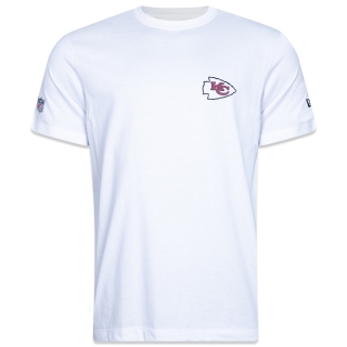 Camiseta Regular NFL Kansas City Chiefs Core Manga Curta Branca