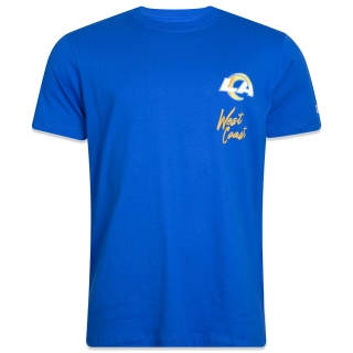 Camiseta Regular NFL Los Angeles Rams Core Manga Curta Azul