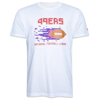 Camiseta Regular NFL San Francisco 49Ers Tecnologic Manga Curta Branca
