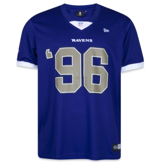 Camiseta Jersey NFL Baltimore Ravens Core Manga Curta Azul Marinho