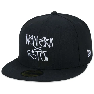 Boné 59FIFTY STU Skate Total Urbe Aba Reta Preto