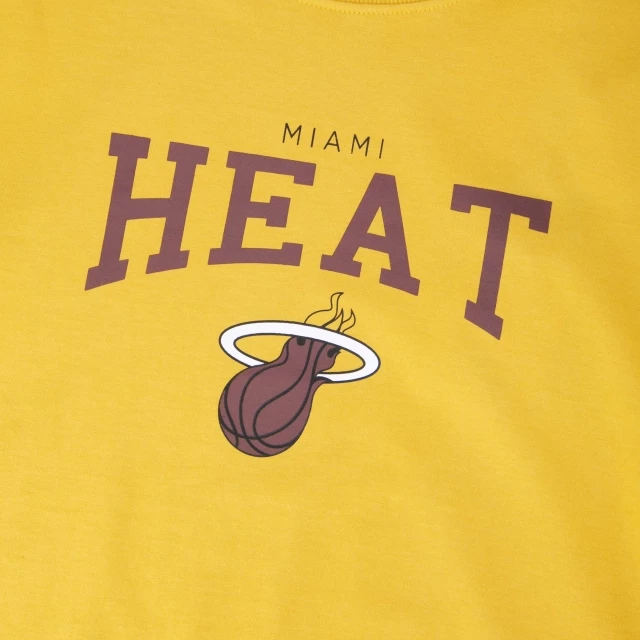 Camiseta Feminina Regular NBA Miami Heat Manga Curta Amarela