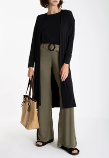 Maxi Cardigan Liso - Lygia & Nanny